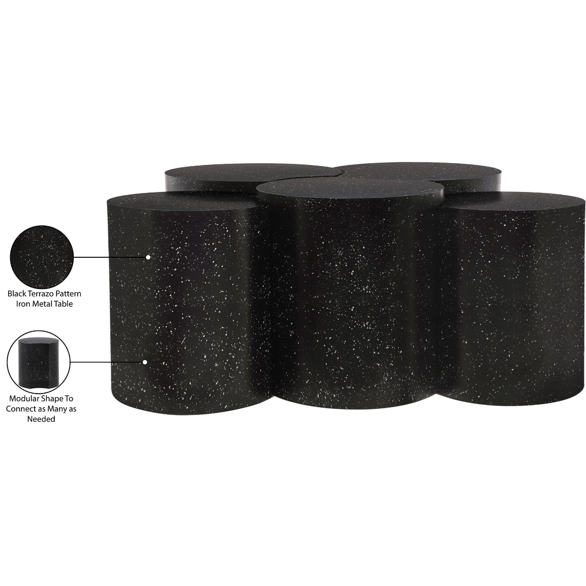Meridian Dimple Black Coffee Table