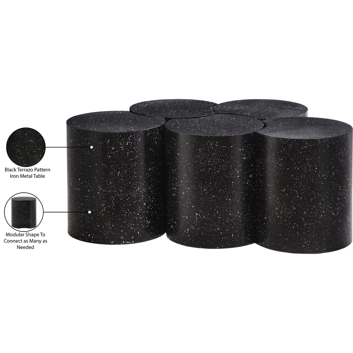 Meridian Dimple Black Coffee Table