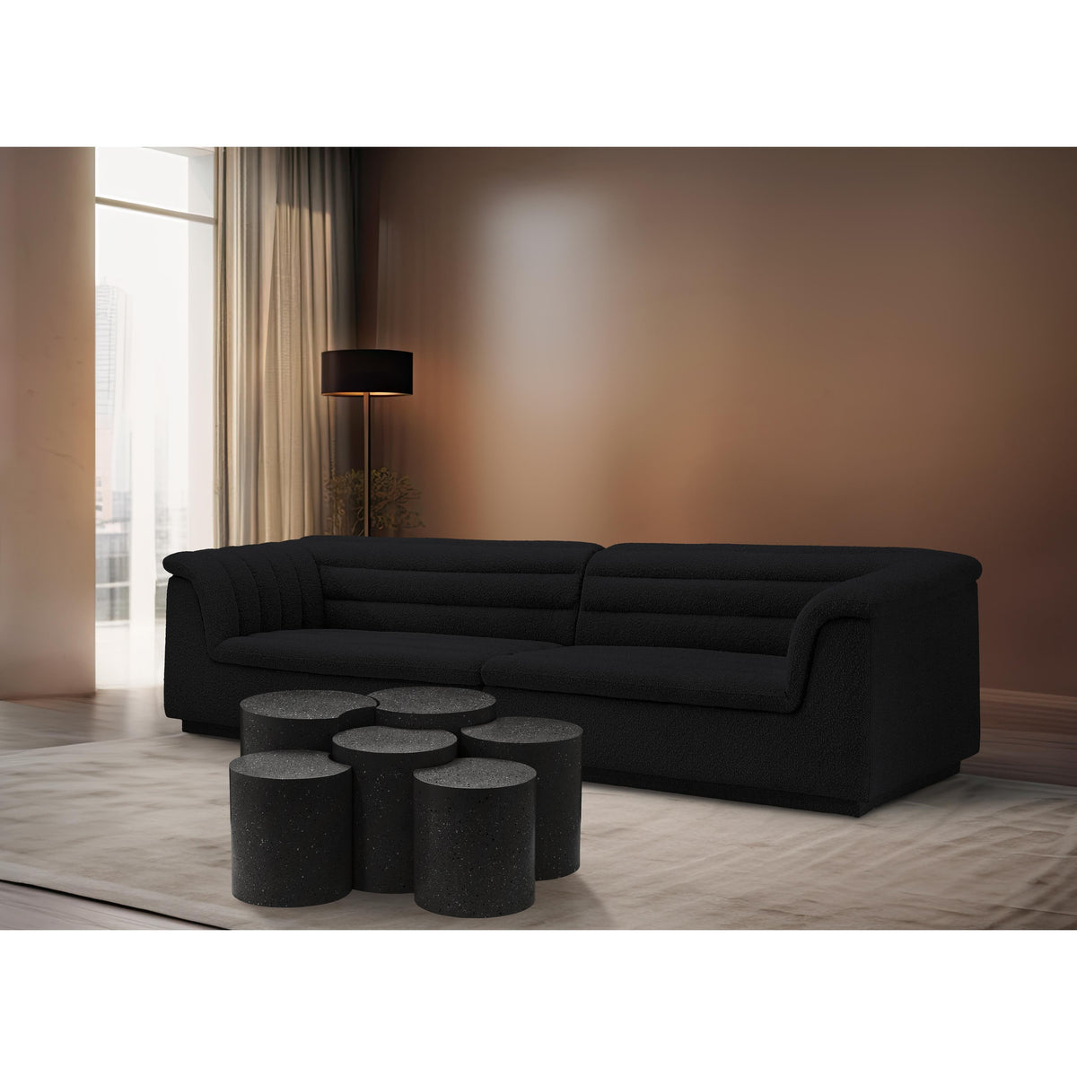 Meridian Dimple Black Coffee Table