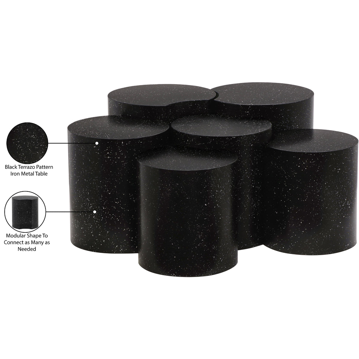 Meridian Dimple Black Coffee Table