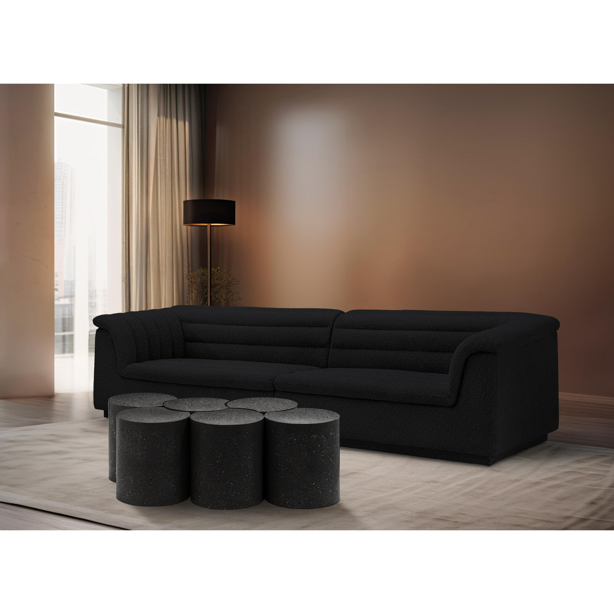 Meridian Dimple Black Coffee Table