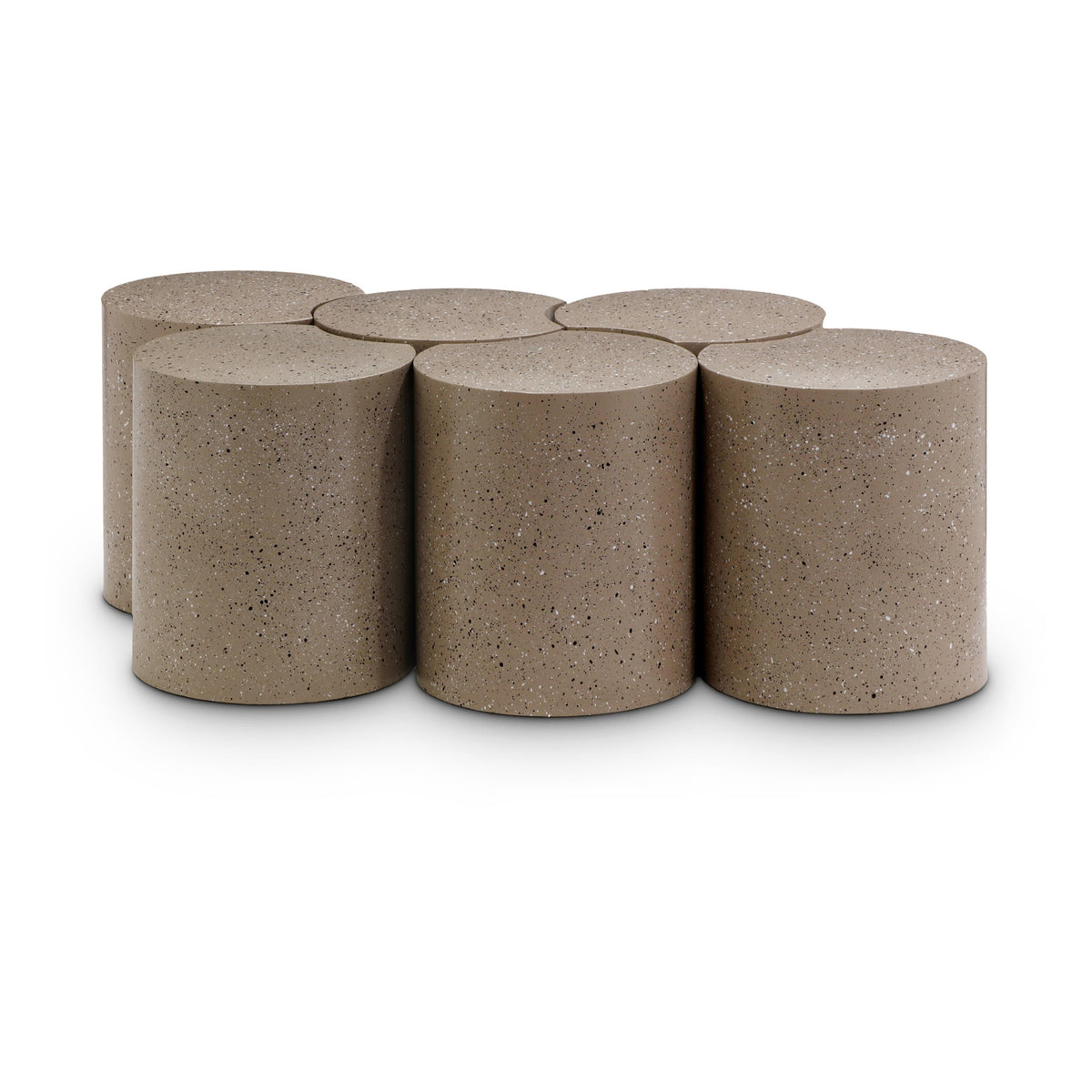 Meridian Dimple Taupe Coffee Table
