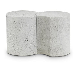 Meridian Dimple White End Table