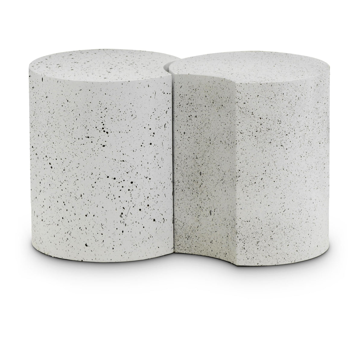 Meridian Dimple White End Table