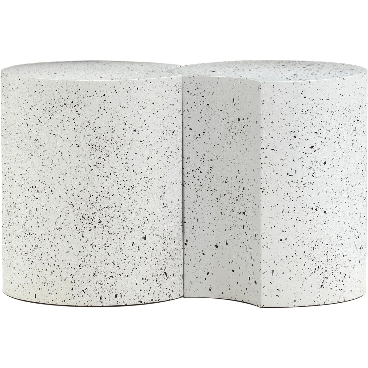 Meridian Dimple White End Table