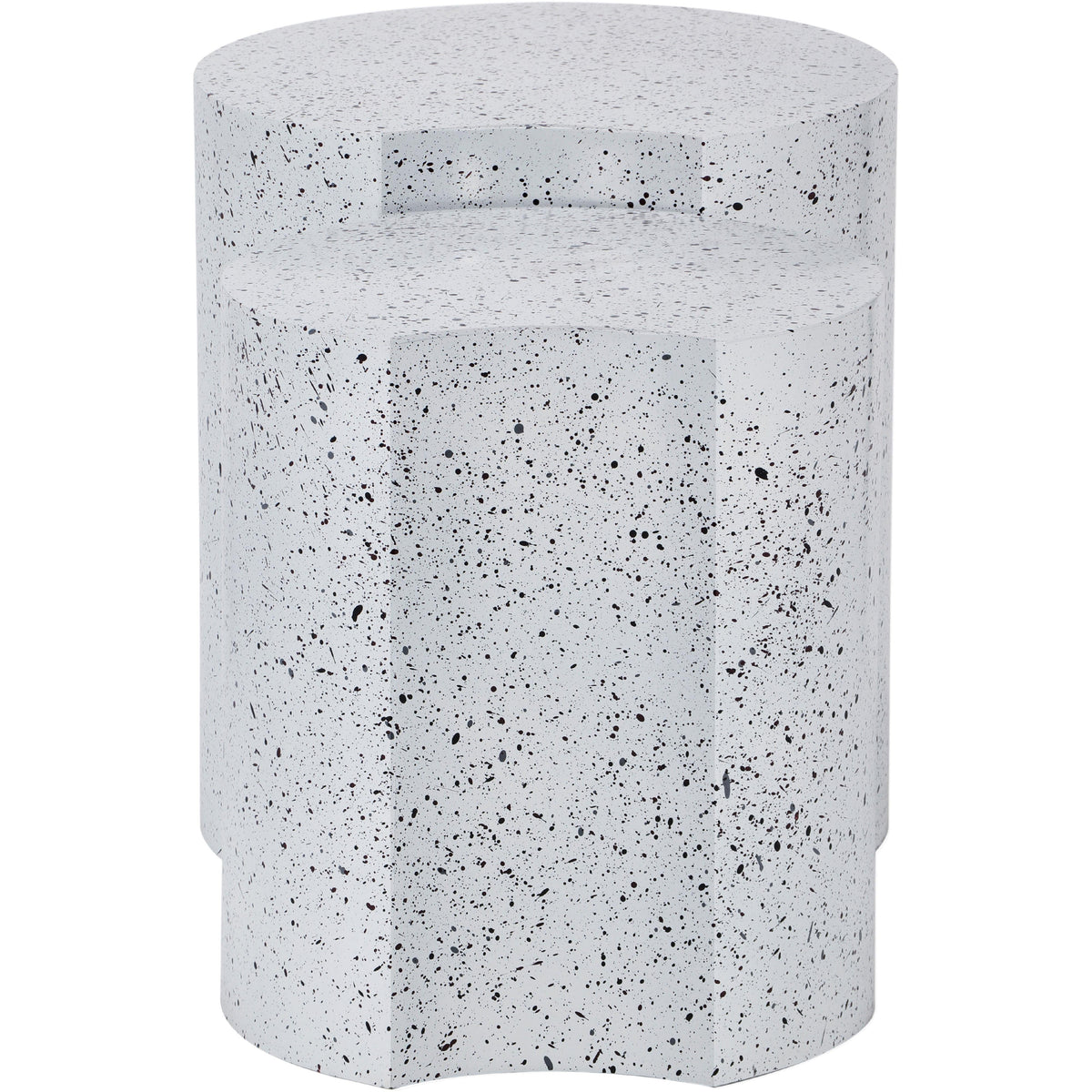 Meridian Dimple White End Table