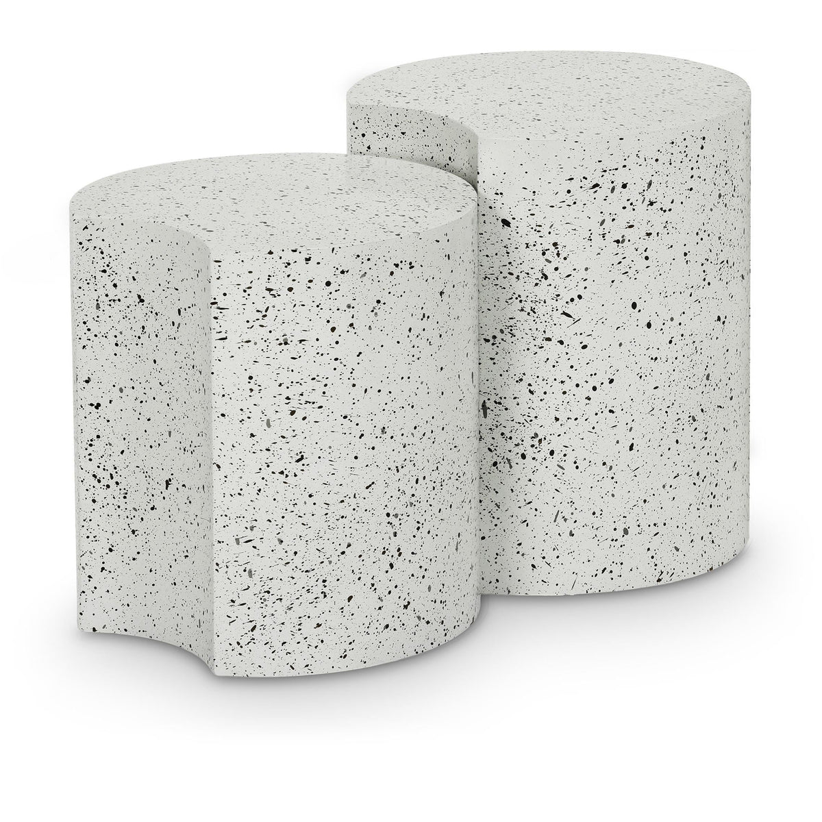 Meridian Dimple White End Table