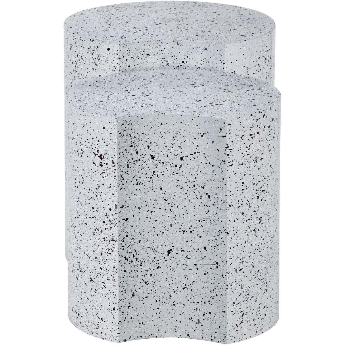 Meridian Dimple White End Table