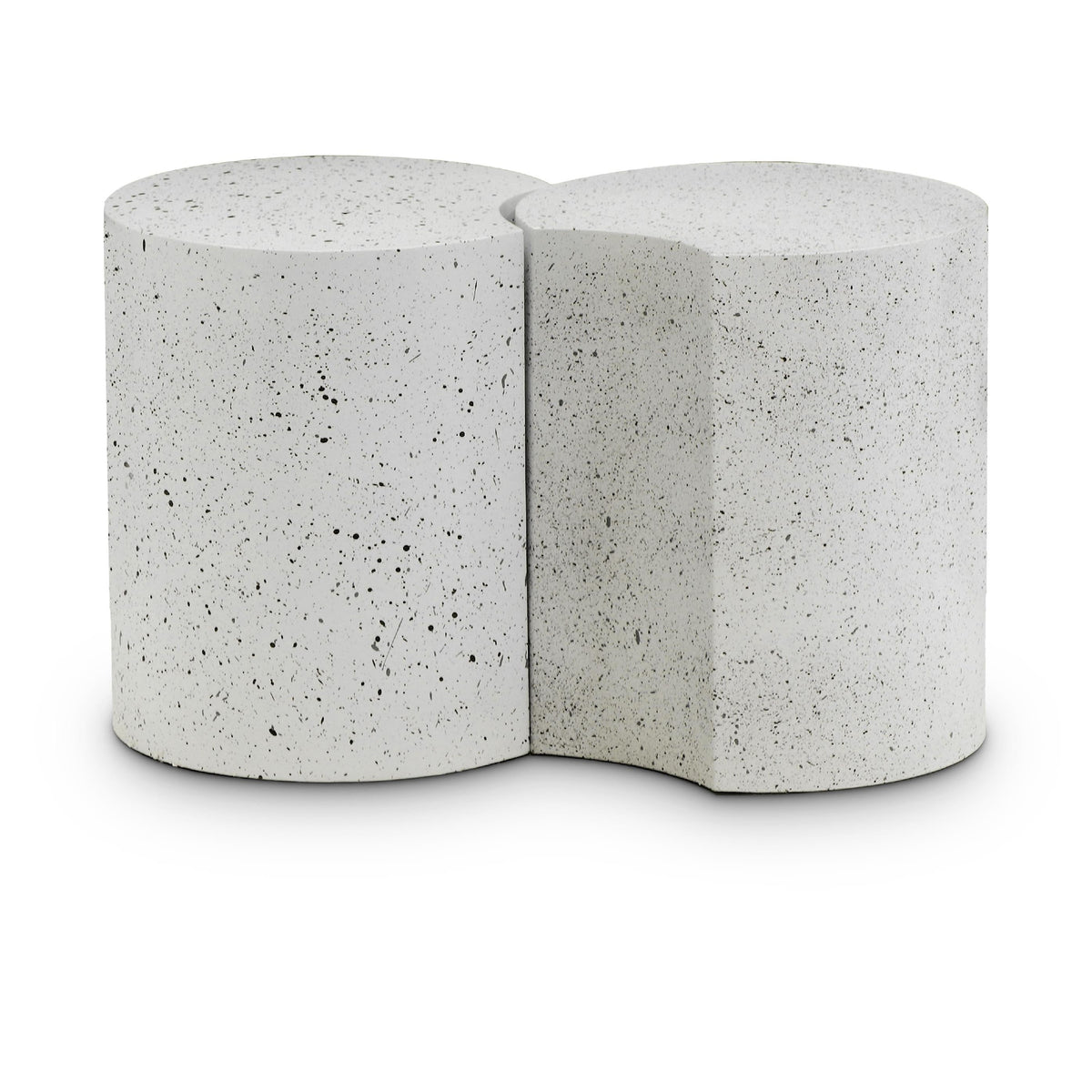 Meridian Dimple White End Table