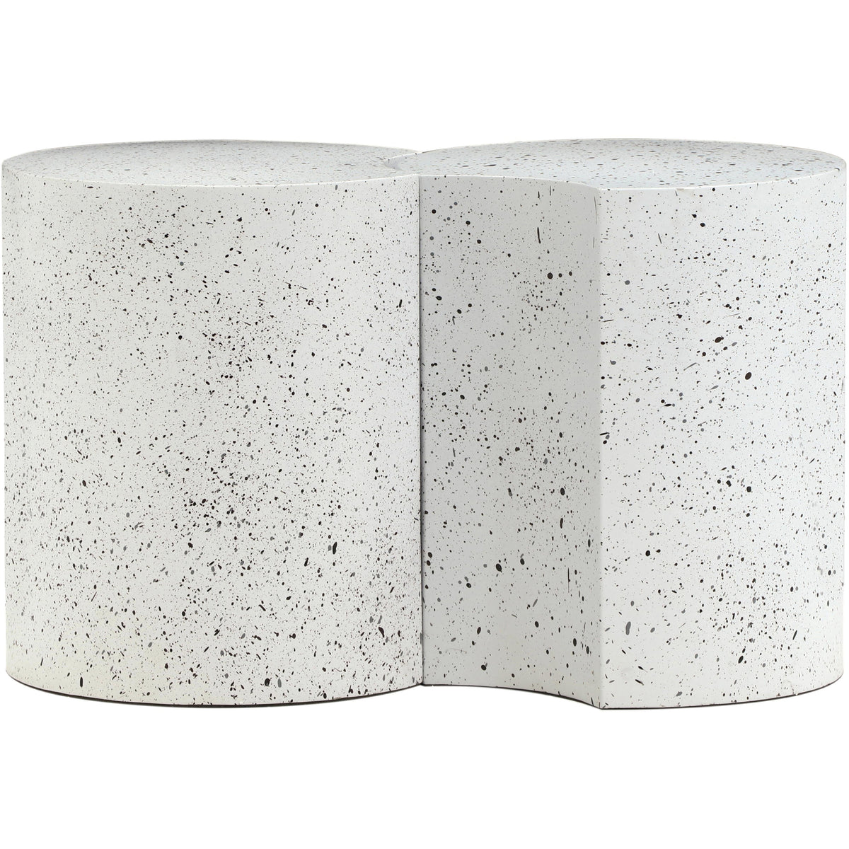 Meridian Dimple White End Table