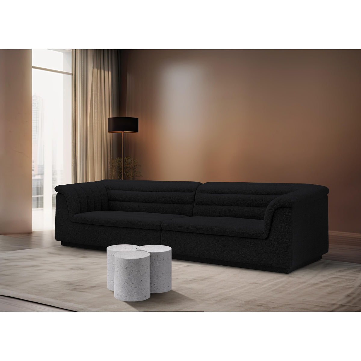 Meridian Dimple White Coffee Table