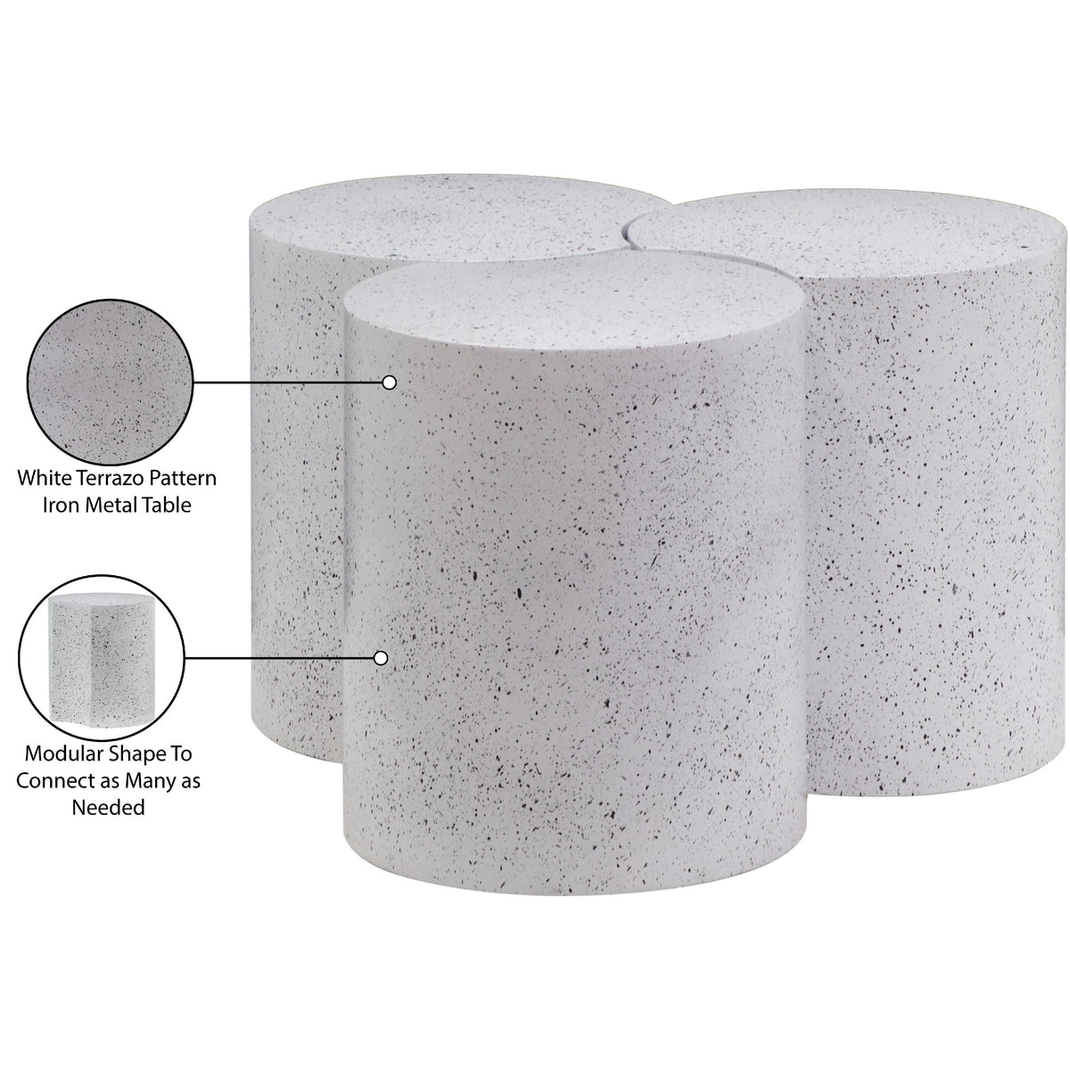 Meridian Dimple White Coffee Table