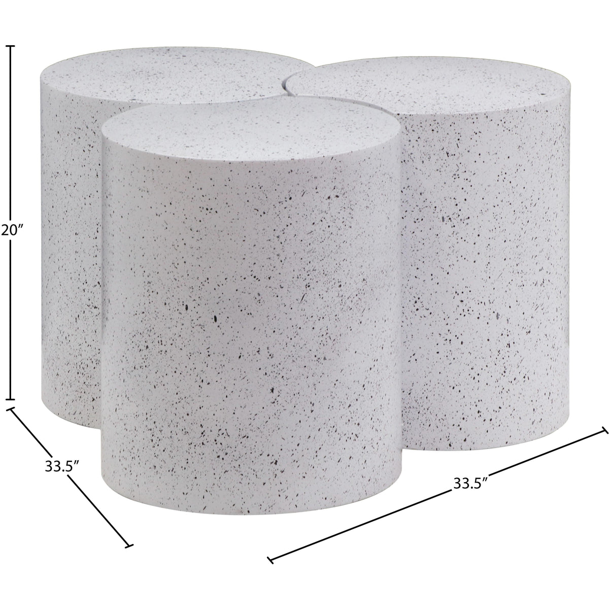 Meridian Dimple White Coffee Table