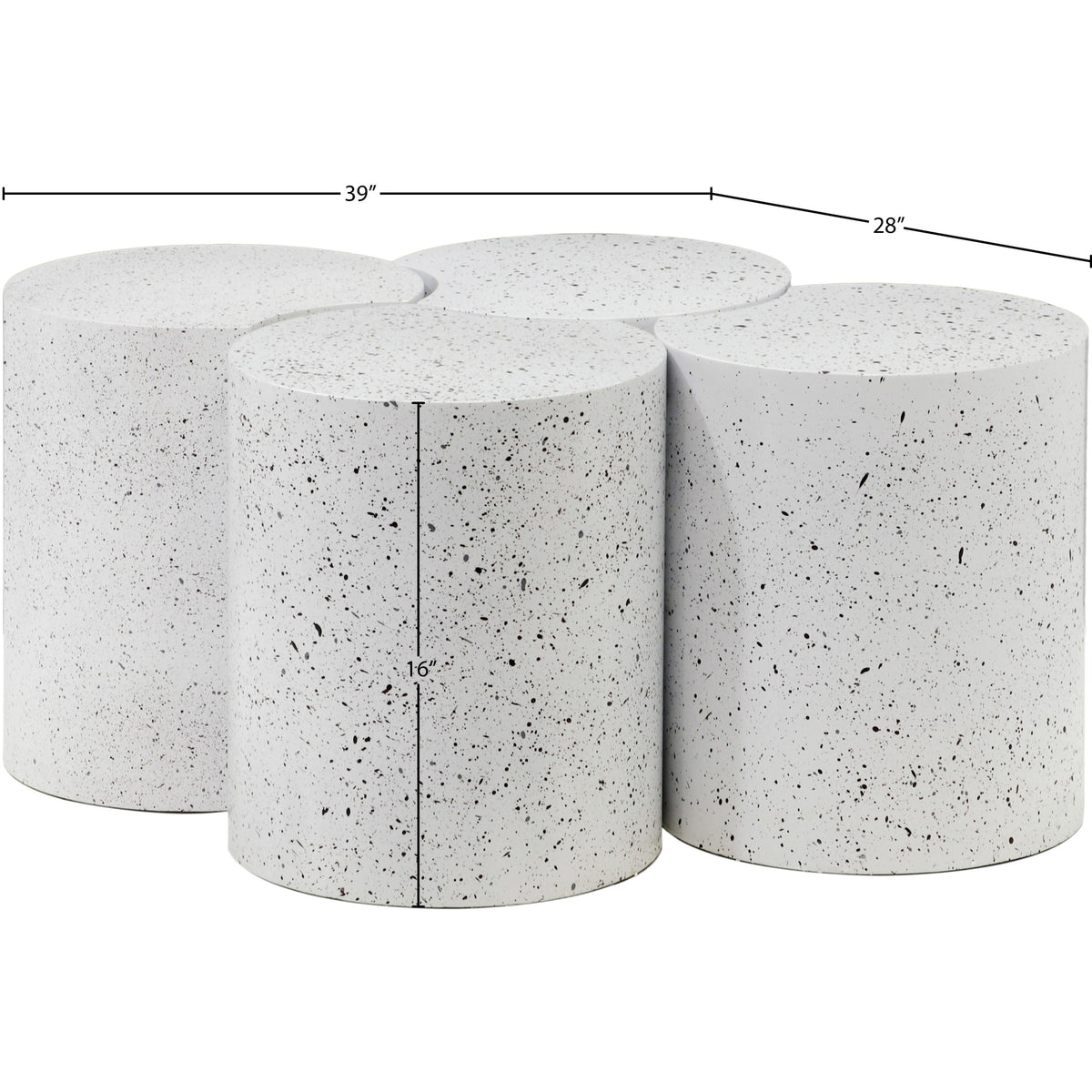 Meridian Dimple White Coffee Table