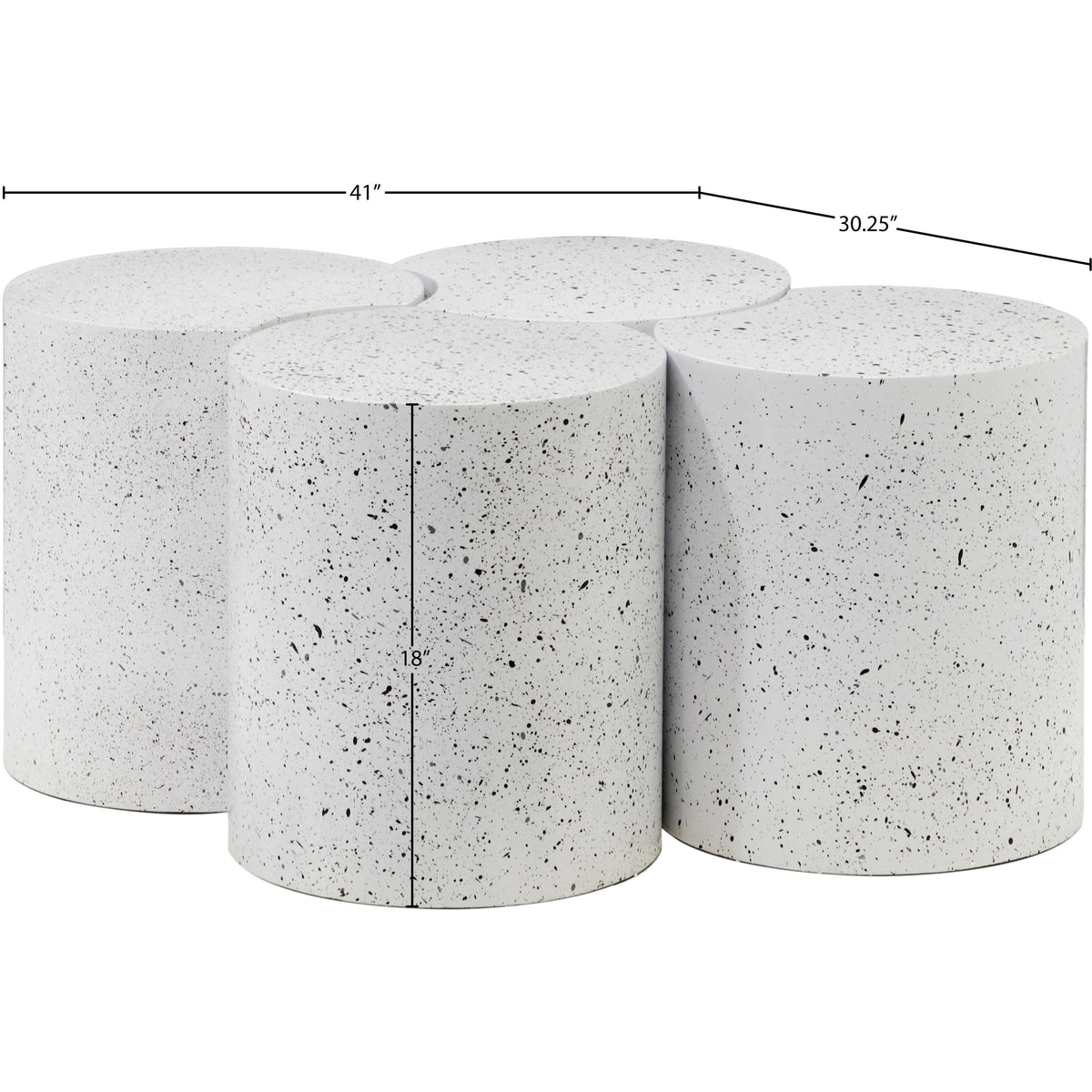 Meridian Dimple White Coffee Table
