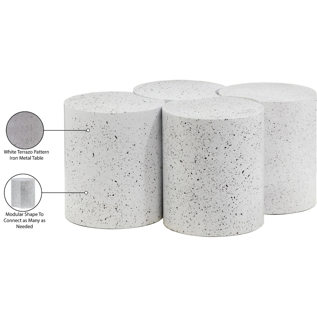 Meridian Dimple White Coffee Table