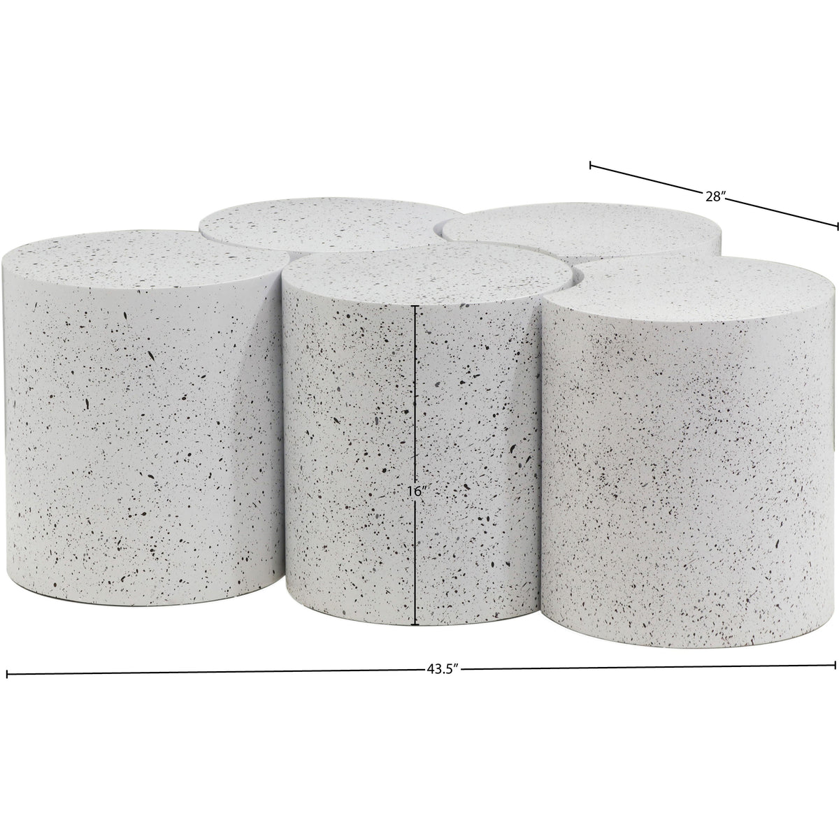 Meridian Dimple White Coffee Table
