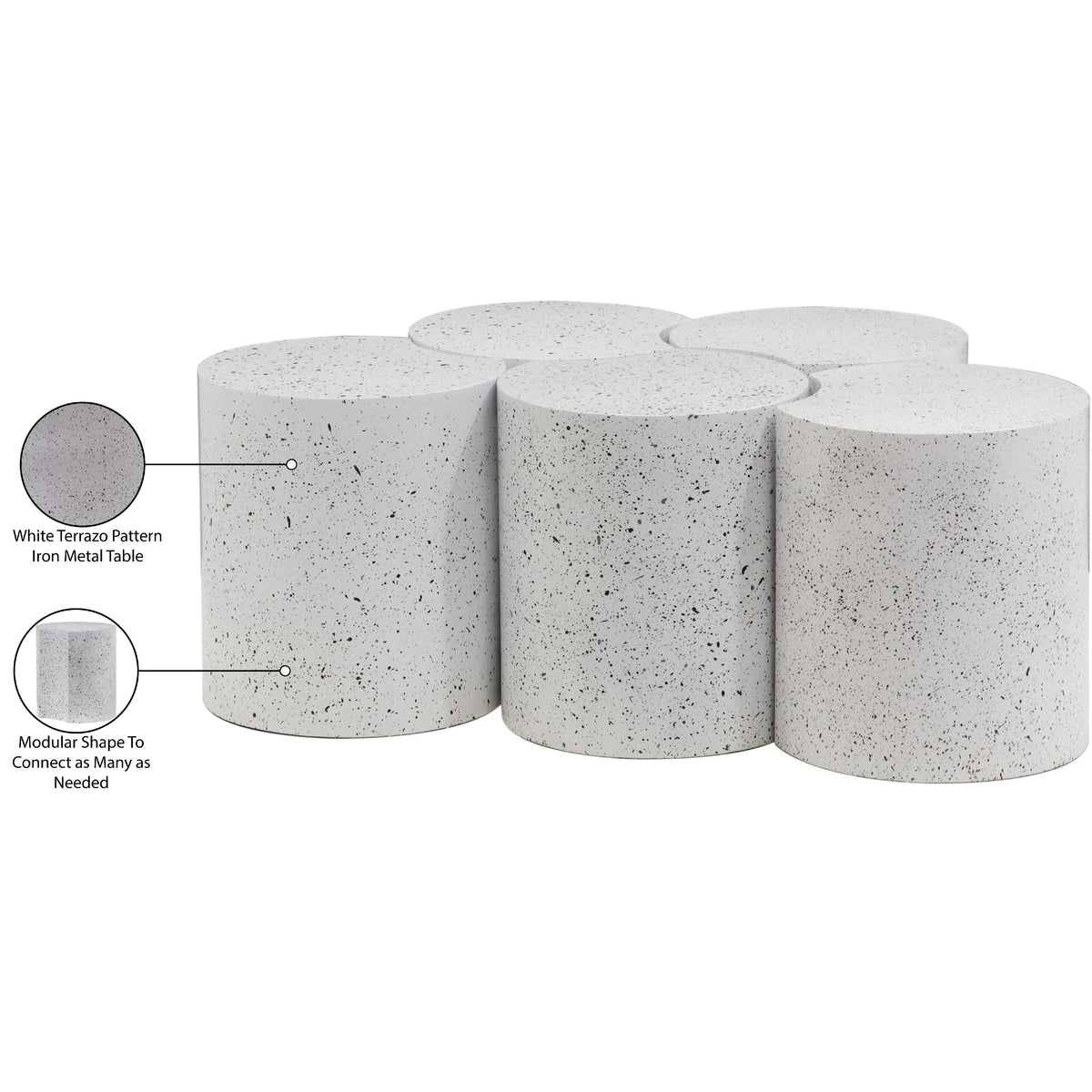 Meridian Dimple White Coffee Table