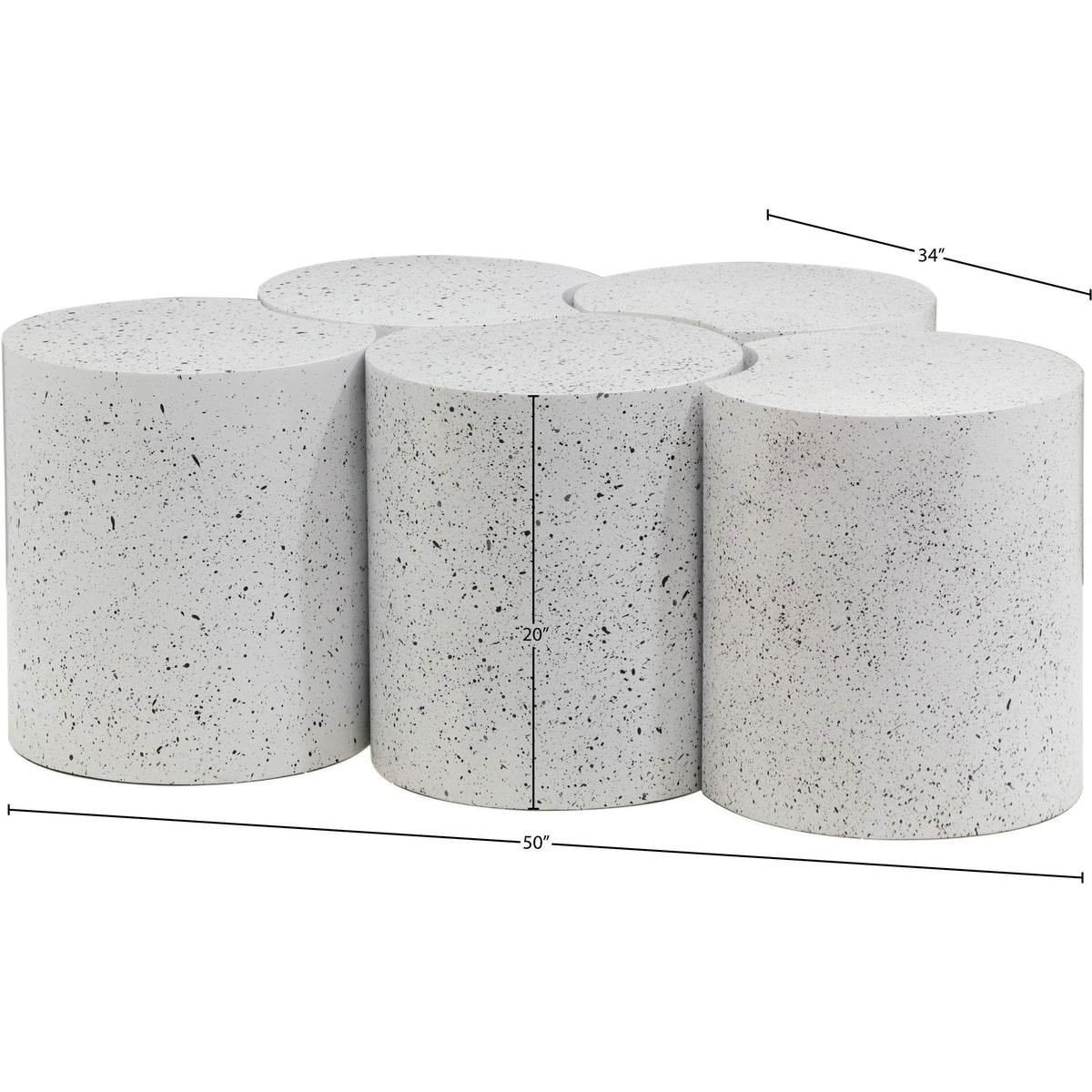 Meridian Dimple White Coffee Table