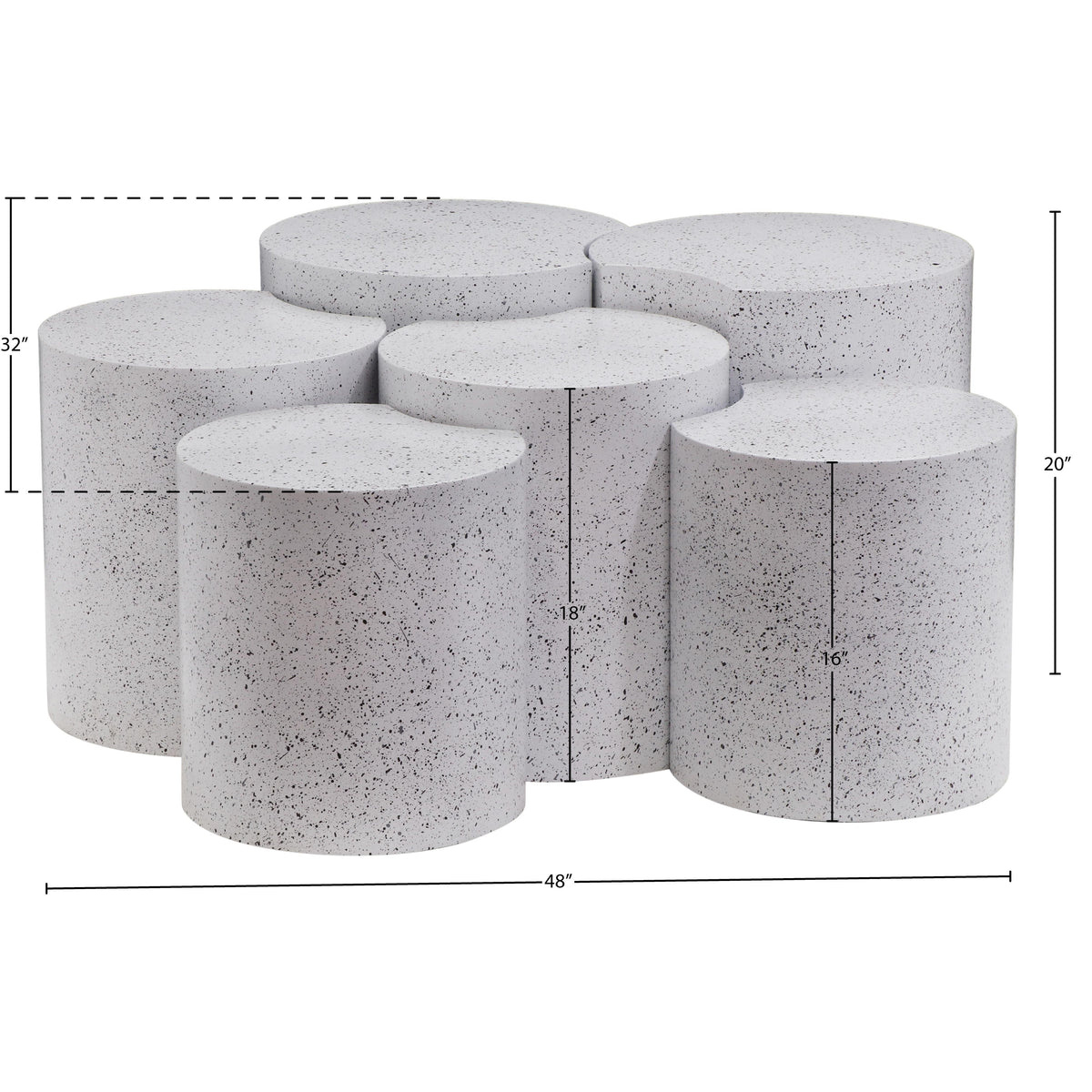 Meridian Dimple White Coffee Table