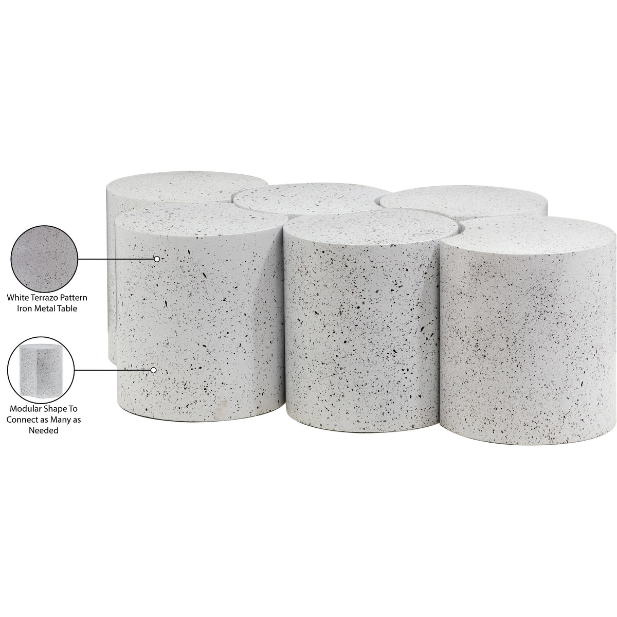 Meridian Dimple White Coffee Table