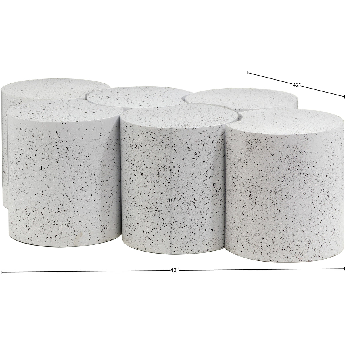Meridian Dimple White Coffee Table
