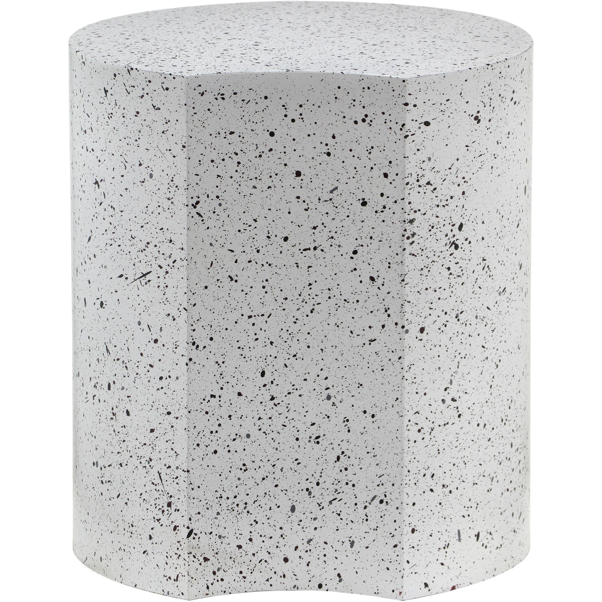 Meridian Dimple White End Table
