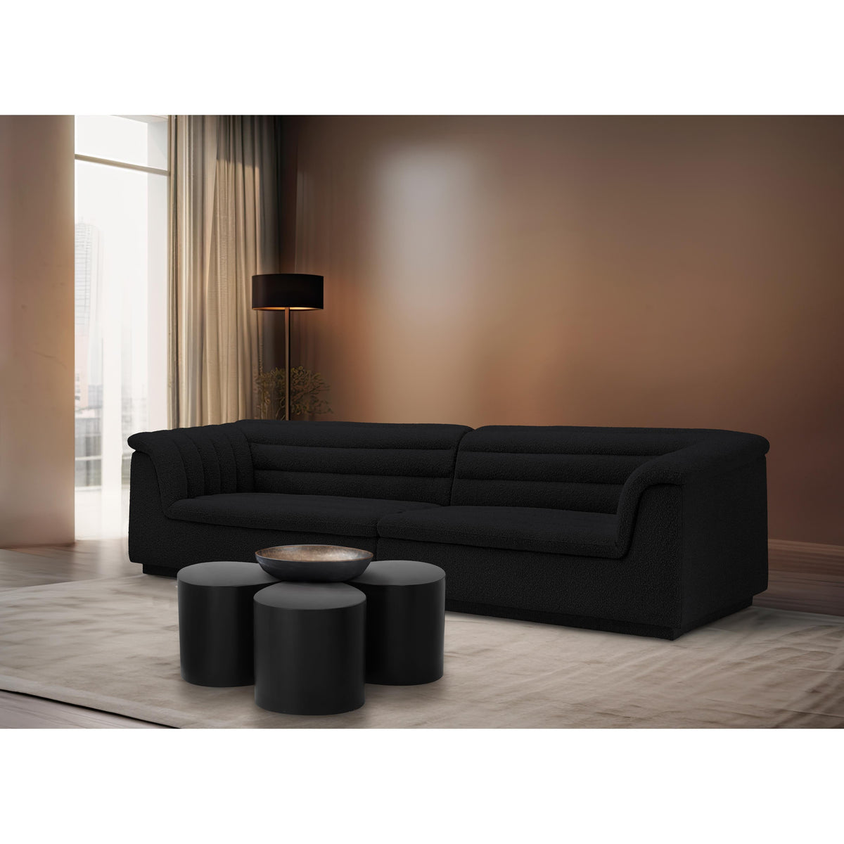 Meridian Petal Black Coffee Table