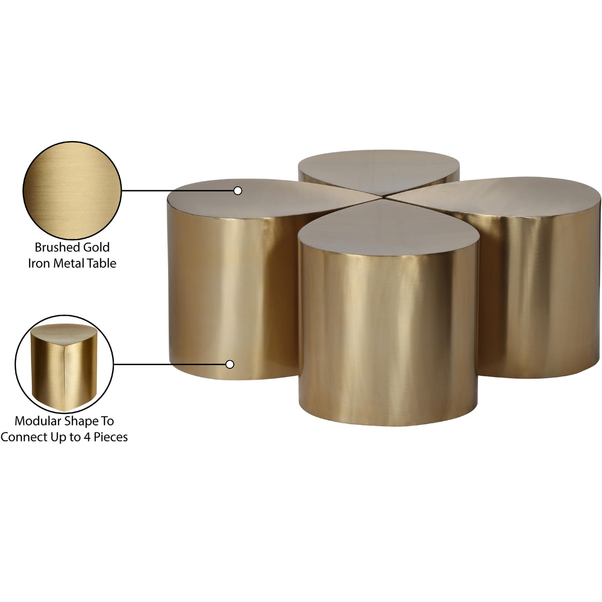 Meridian Petal Gold Coffee Table