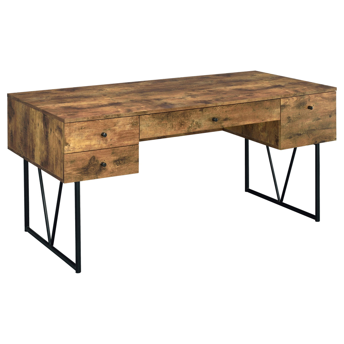 Analiese 63-inch 4-drawer Writing Desk Grey Driftwood