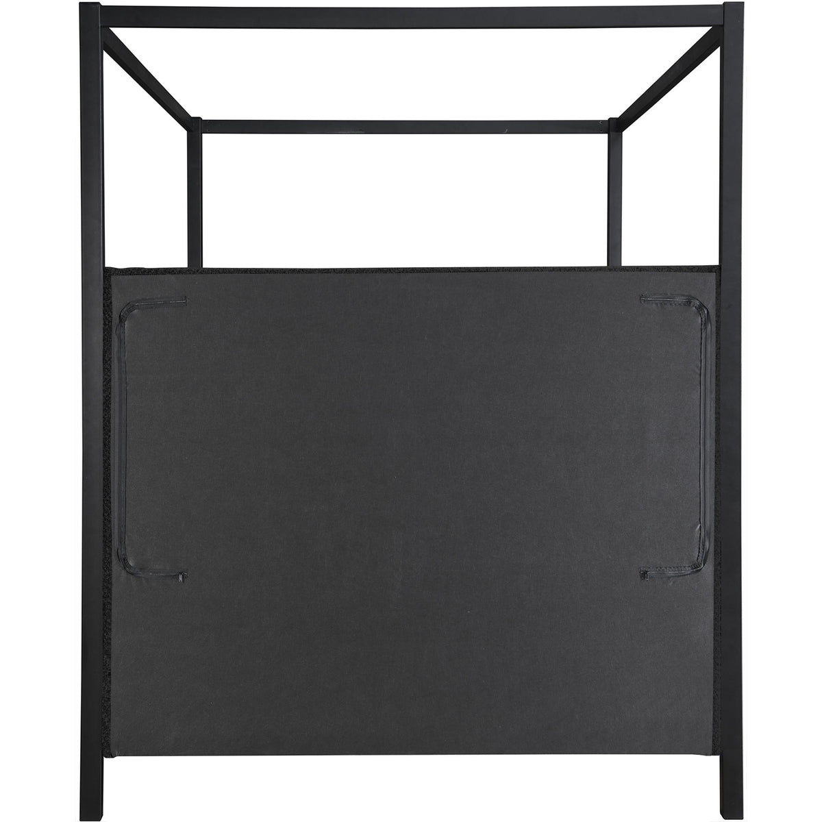 Meridian Kelly Black Boucle Fabric Queen Bed (3 Boxes)
