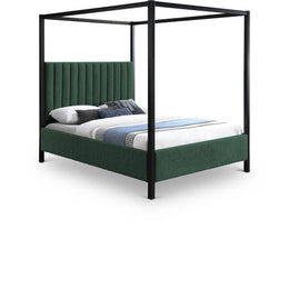 Meridian Kelly Green Boucle Fabric King Bed (3 Boxes)