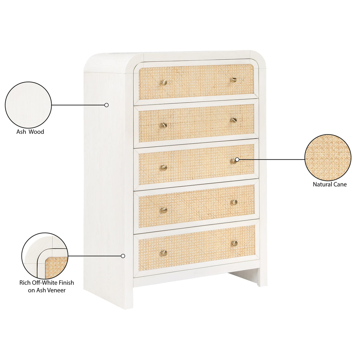 Meridian Siena White Chest