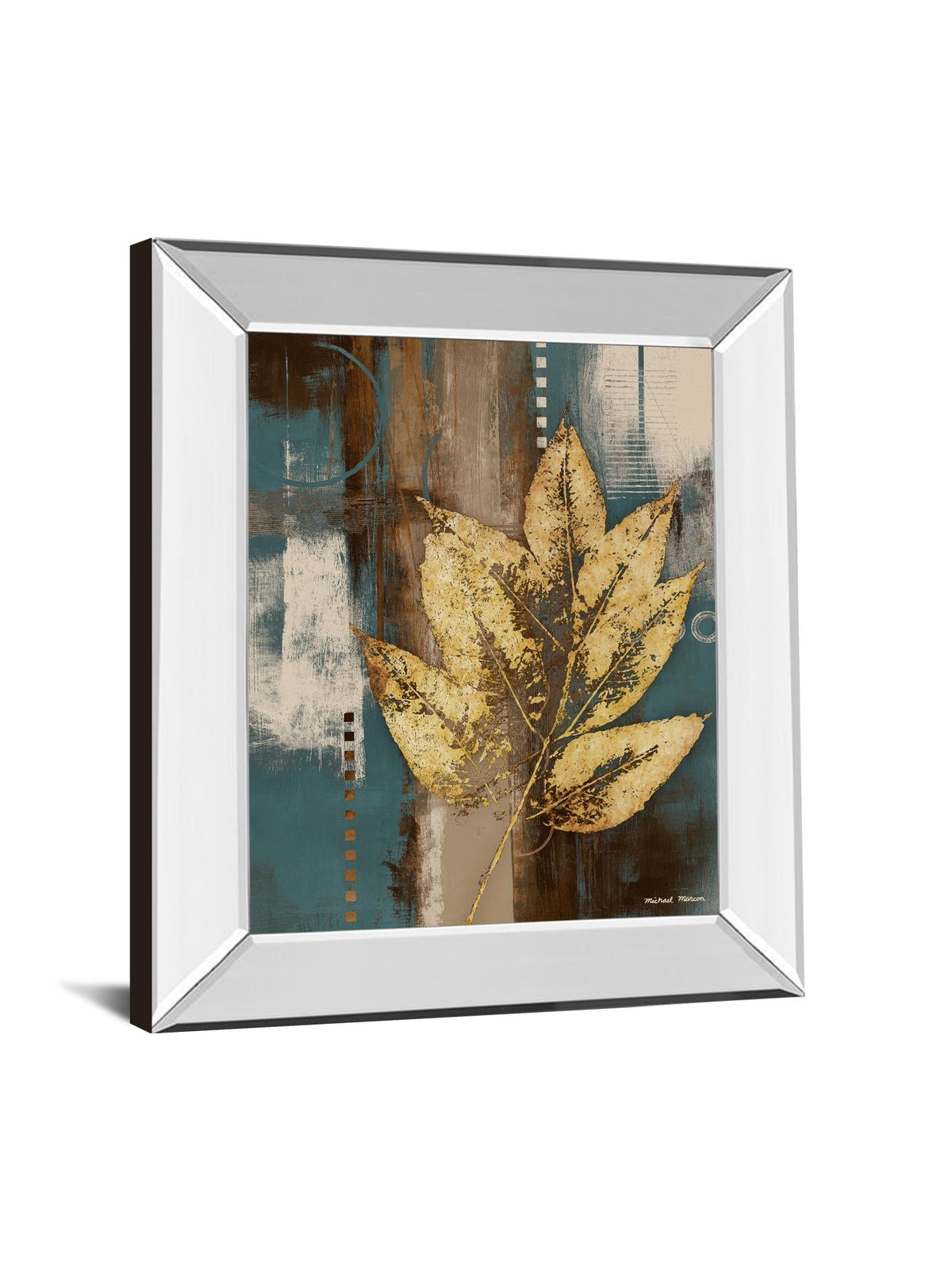 Mirrored Frame Golden Force I  By Michael Marcon 22X26 Mirror Frame Print