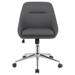 Jackman Upholstered Adjustable Home Office Desk Chair Brown