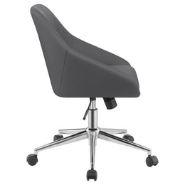 Jackman Upholstered Adjustable Home Office Desk Chair Brown