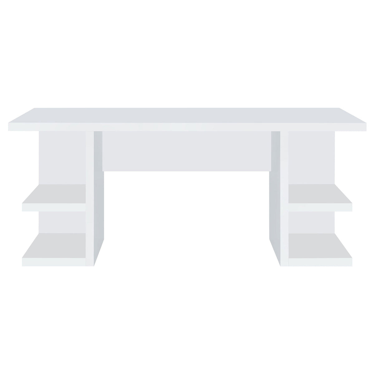 Alice 71-inch 4-shelf Engineered Wood Writing Desk White