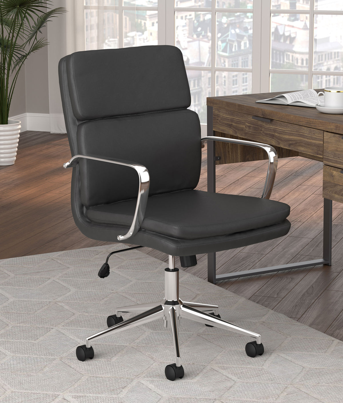 Ximena Upholstered Adjustable High Back Office Chair