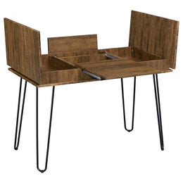 Sheeran 47-inch Writing Desk with Storage Rustic Amber