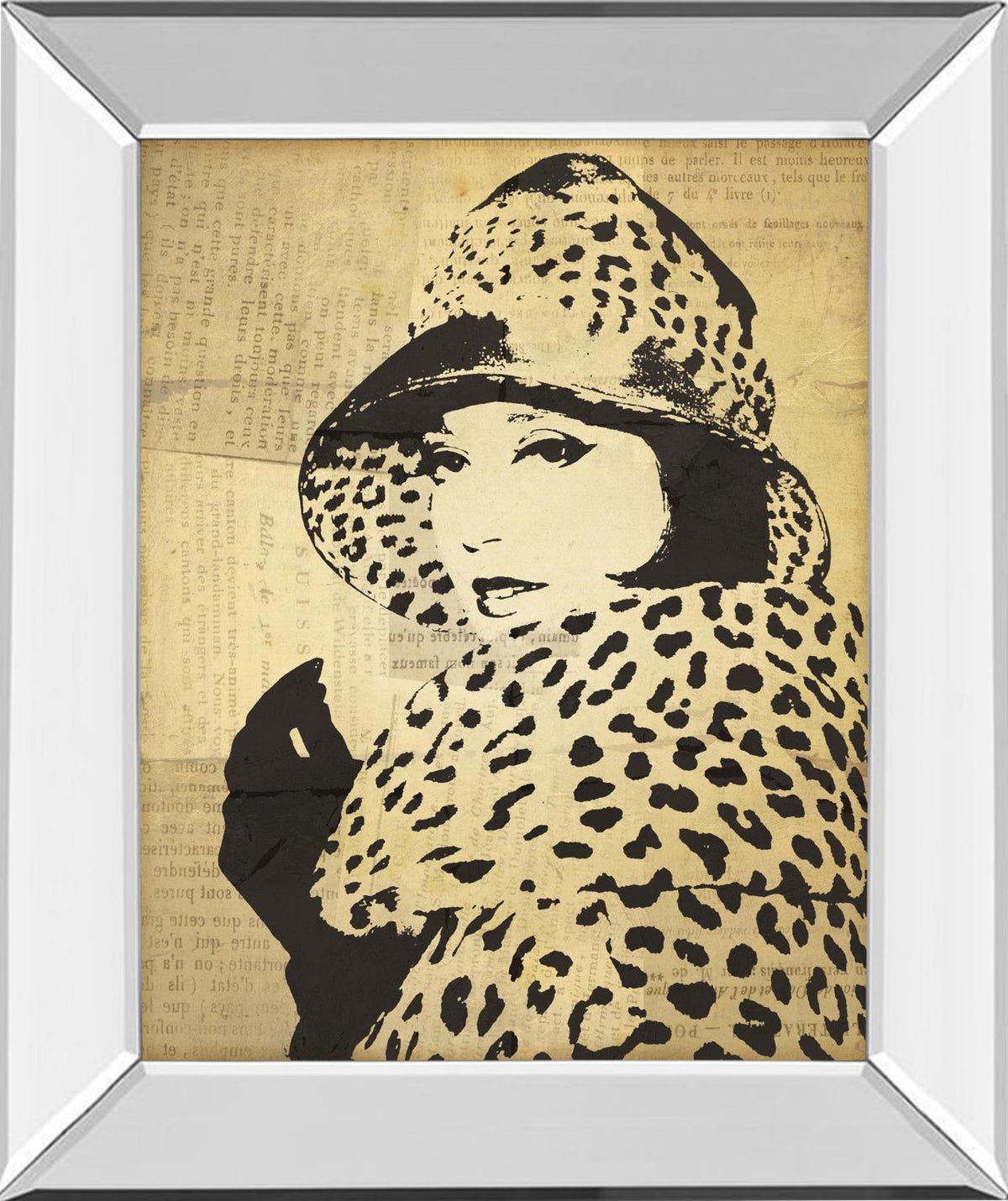 Mirrored Frame Fashion News Ii By Wild Apple Graphics 22X26 Mirror Frame Print