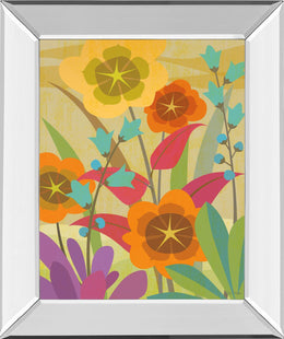 Mirrored Frame Flowerbed By Cary Phillips 22X26 Mirror Frame Print