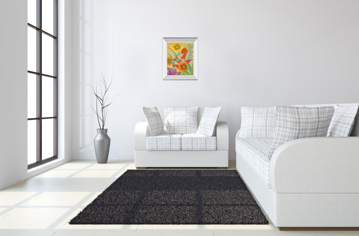 Mirrored Frame Flowerbed By Cary Phillips 22X26 Mirror Frame Print