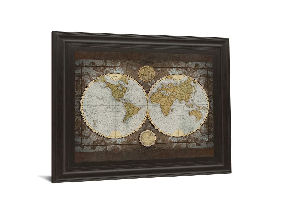 World Map By Elizabeth Medley 22X26 Framed Print