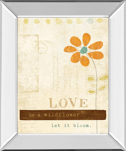 Mirrored Frame Let Love Bloom By Mollie B 22X26 Mirror Frame Print
