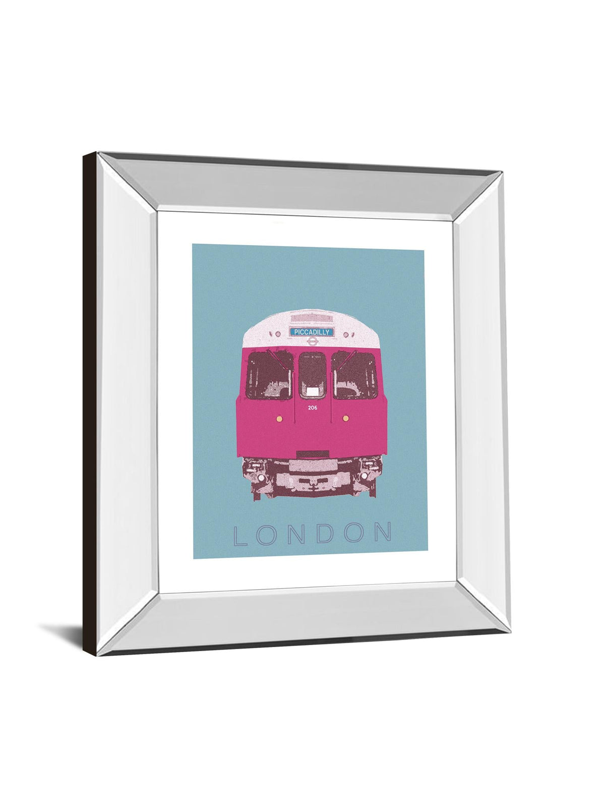 Mirrored Frame London Transport 3 By Ben James 22X26 Mirror Frame Print