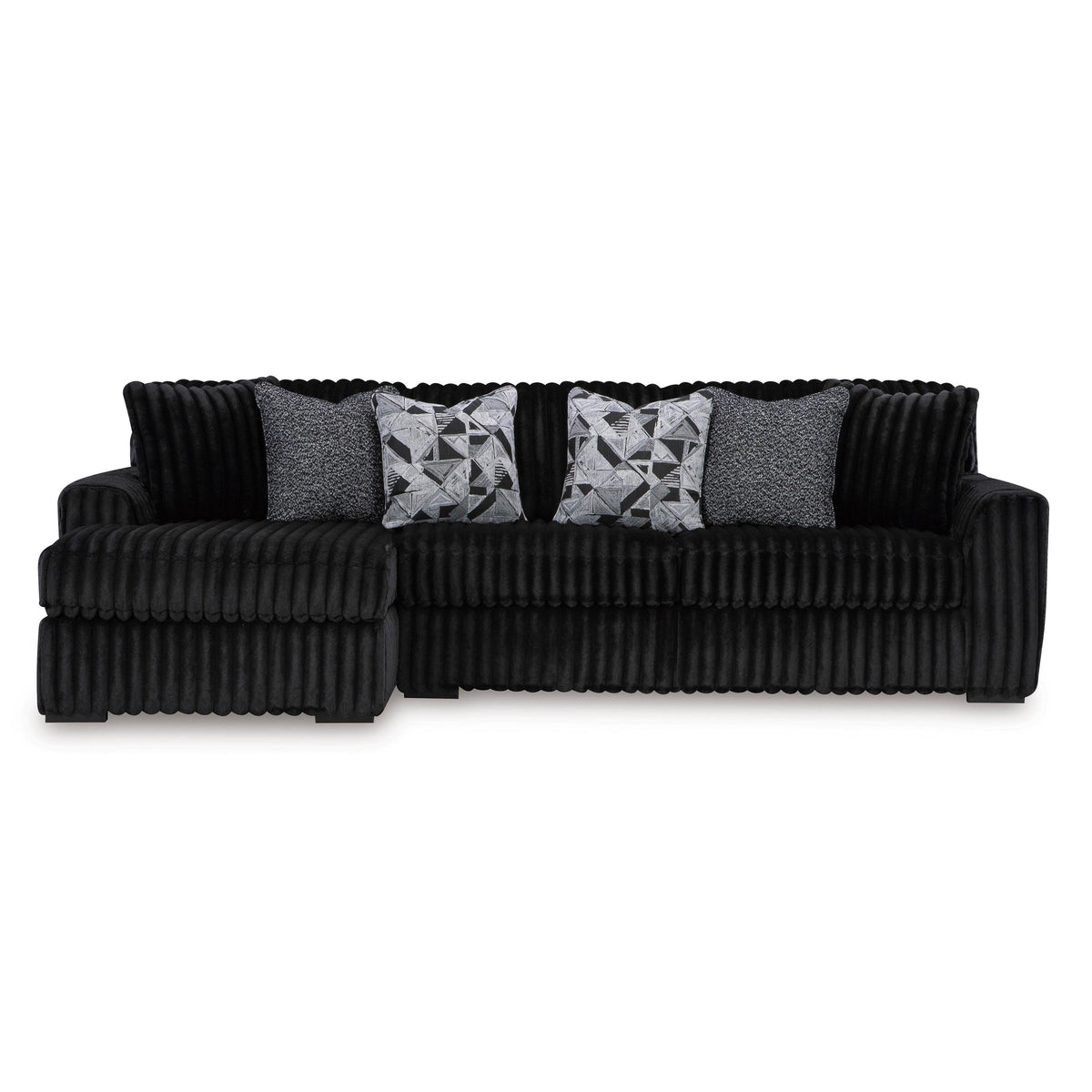 Swipe Furniture Exclusive Design Midnight-Madness Fabric 2 pc Sectional 9810316/9810367