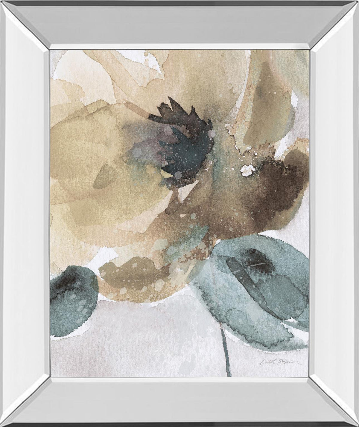 Mirrored Frame Watercolor Poppy Ii By Carol Robinson 22X26 Mirror Frame Print