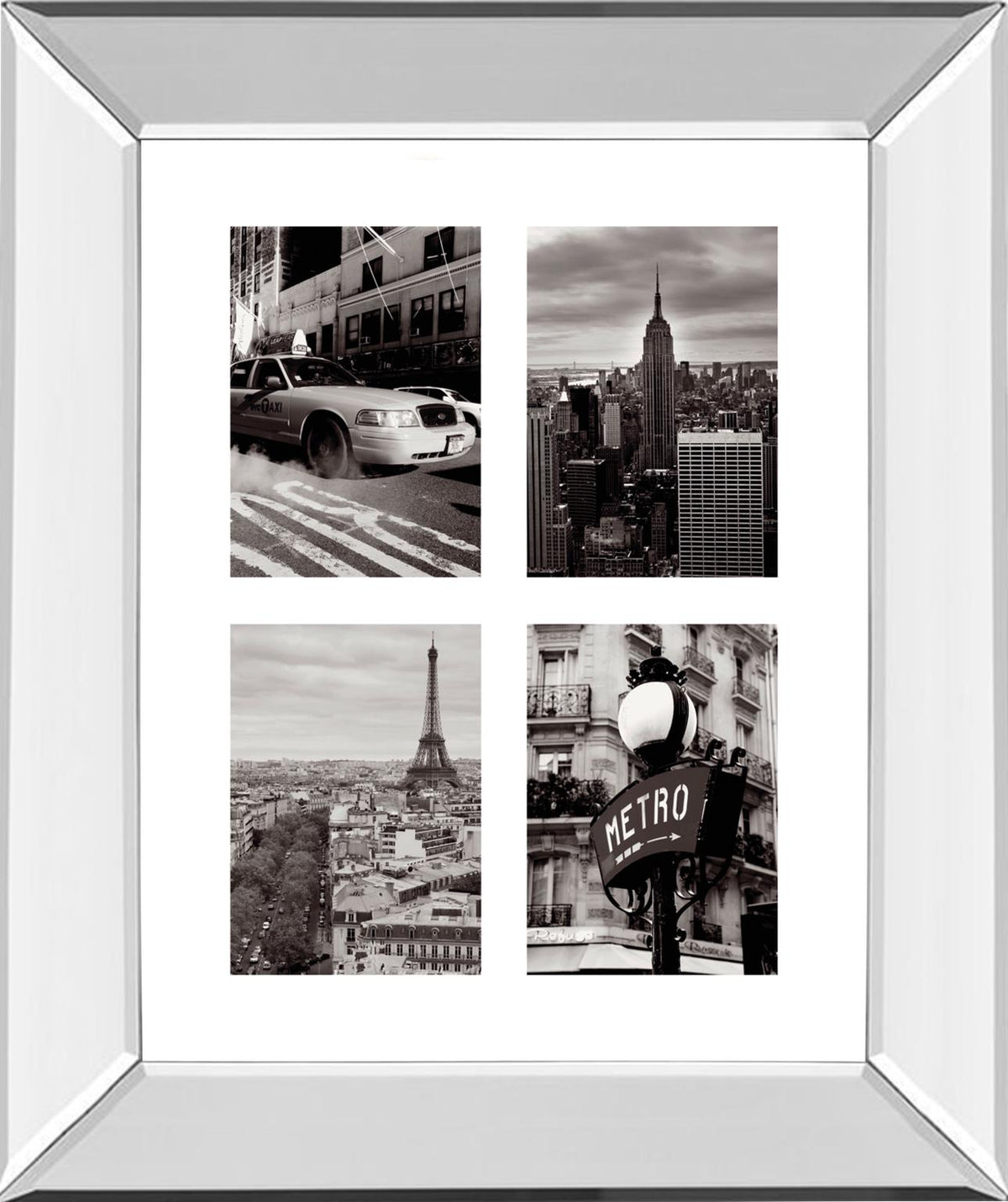 Mirrored Frame City Composite By Joseph Eta 22X26 Mirror Frame Print
