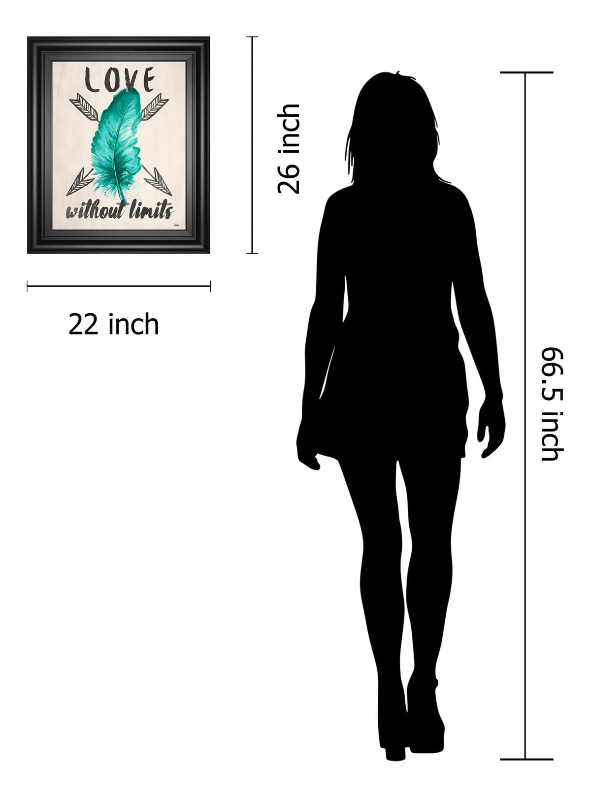 Teal Fearless Limits Ii By Patricia Pinto 22X26 Framed Print
