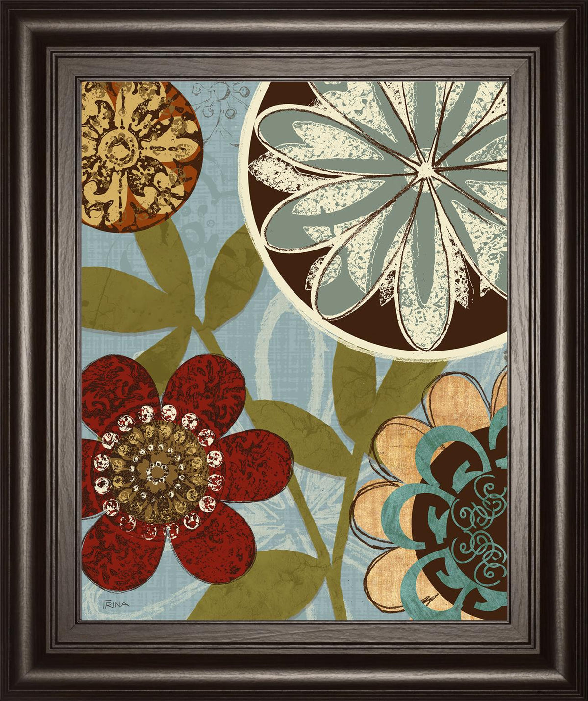 Persian Garden I By Katrina Craven 22X26 Framed Print